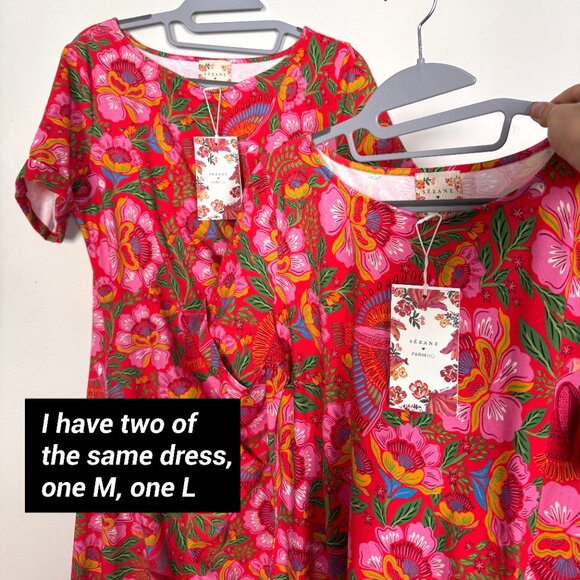 NWT Sezane x Farm Rio collab - Pippa Dress - floral/tropical/bird print - size L - Picture 17 of 17